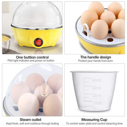 Egg Boiler-7 Egg Electric Boiler For Steaming, Cooking, Boiling and Frying